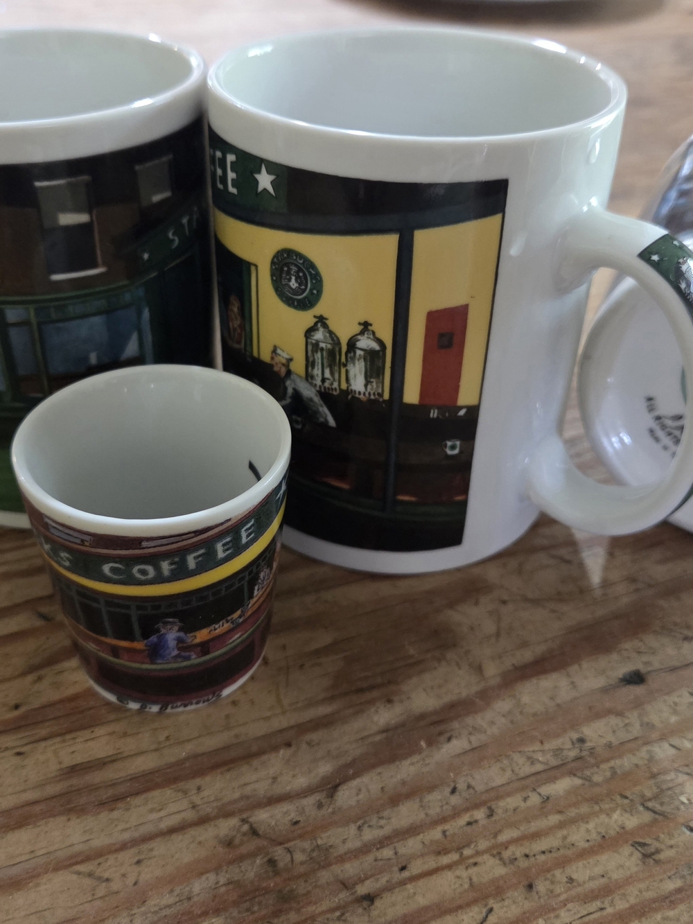 Starbucks 1990 Coffee Mug (3) with 1 EXPRESSO Shot